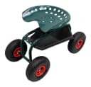 ECD Germany Gartenrollsitz 360° drehbar und höhenverstellbar bis 150 kg, Gartenwagen aus Stahl Bild 2