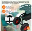 ECD Germany Gartenrollsitz 360° drehbar und höhenverstellbar bis 150 kg, Gartenwagen aus Stahl Bild 4