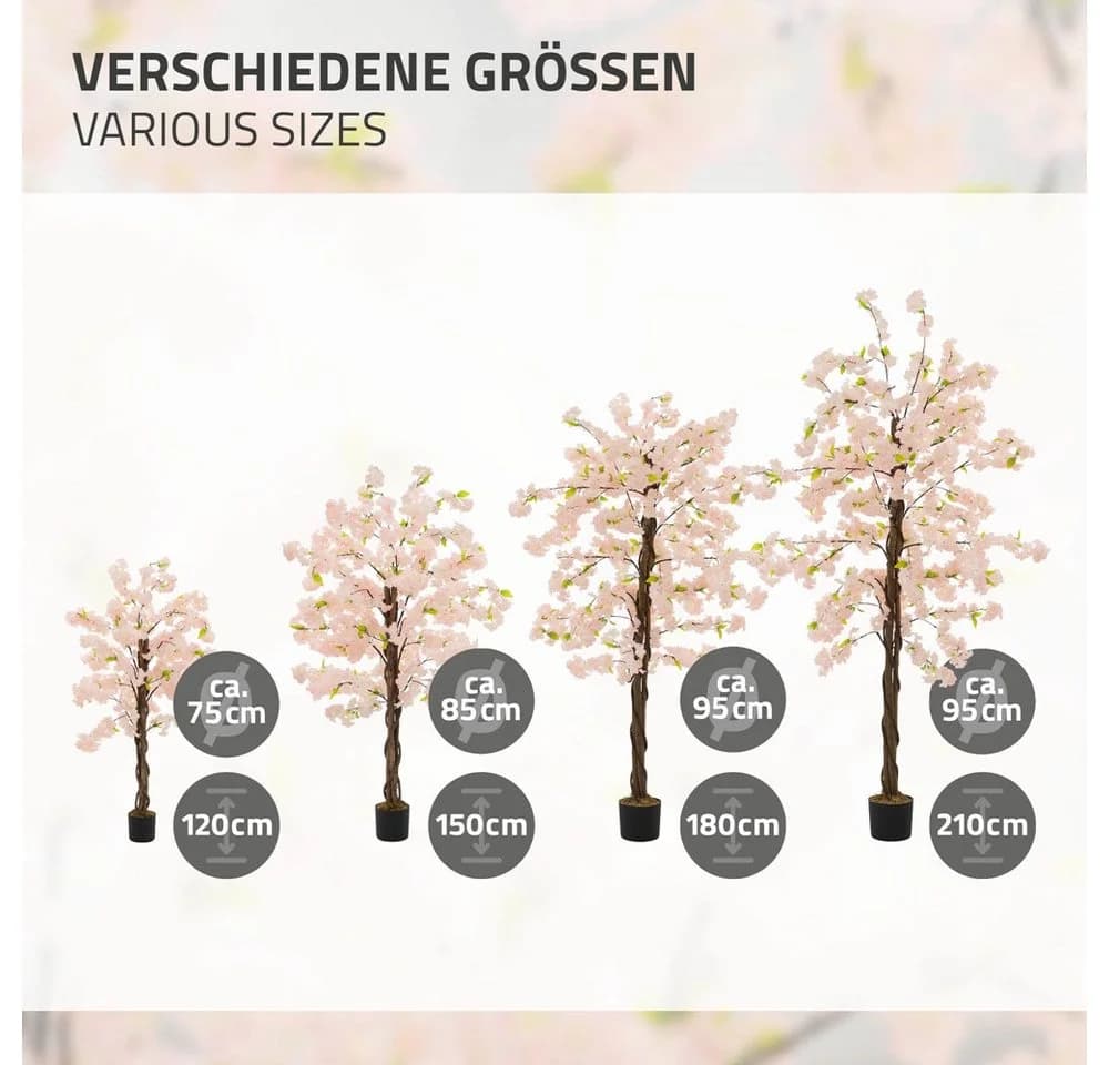 Kunstpflanze Kirschbaum 120 cm ML-DESIGN - Bild 5