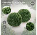 ML-DESIGN Buchsbaumkugel 2er Set Grün Kunststoff Deko Bild 1