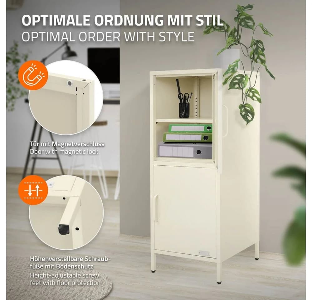 ML-DESIGN Aktenschrank Metallschrank 2 Türen Verstellbare Regalböden - Bild 4