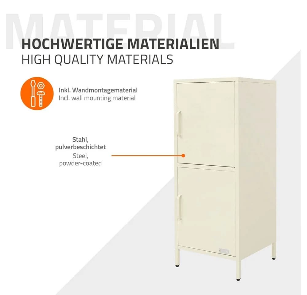ML-DESIGN Aktenschrank Metallschrank 2 Türen Verstellbare Regalböden - Bild 5