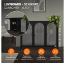 ML-DESIGN Vitrinenschrank 3-Türig Schwarz Stahl mit Stauraum Bild 1