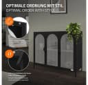 ML-DESIGN Vitrinenschrank 3-Türig Schwarz Stahl mit Stauraum Bild 4