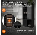 ML-DESIGN Vitrinenschrank Stahl Schwarz 4 Türen Bild 3