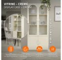 ML-DESIGN Vitrinenschrank Stahl Beige 4 Türen Bild 1