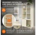 ML-DESIGN Vitrinenschrank Stahl Beige 4 Türen Bild 3