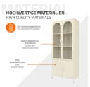 ML-DESIGN Vitrinenschrank Stahl Beige 4 Türen Bild 5