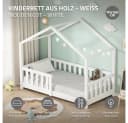 ML-DESIGN Kinderbett Hausbett Weiß mit Matratze & Lattenrost Bild 1