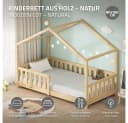 ML-DESIGN Kinderbett Hausbett Kiefernholz Beige mit Matratze Bild 1