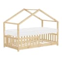 ML-DESIGN Kinderbett Hausbett Kiefernholz Beige mit Matratze Bild 2