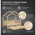 ML-DESIGN Kinderbett Hausbett mit Schubladen und Matratze Natur Bild 4