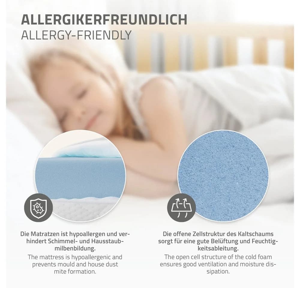 ML-DESIGN Kinderbett Hausbett mit Schubladen und Matratze Natur - Bild 5