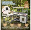 Joyz Outdoor-Spielküche mit Sitzbank und Zubehör Bild 1