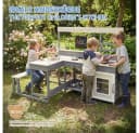 Joyz Outdoor-Spielküche mit Sitzbank und Zubehör Bild 4