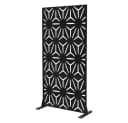 ML-DESIGN Metall-Sichtschutz Paravent 3 Paneele 90x180cm Stahl Schwarz Bild 2