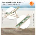 ECD Germany Gartenliege Holz Klappbar Grün-Weiß 3-Fach Verstellbar Bild 5