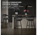 ML-DESIGN Barhocker 2er Set Gepolstert Dunkelgrau 360° drehbar Bild 5