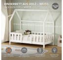 ML-DESIGN Kinderbett Hausbett Weiß Kiefernholz mit Rausfallschutz Bild 1