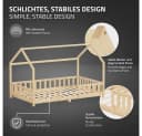 ML-DESIGN Kinderbett Hausbett Kiefernholz Beige mit Rausfallschutz Bild 3
