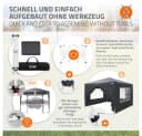 ECD Germany Pop-Up Pavillon 3x3m Anthrazit mit Seitenwänden Bild 4