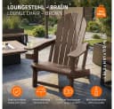 ML-DESIGN Gartenstuhl Adirondack Braun Kunststoff-Holzoptik Bild 1