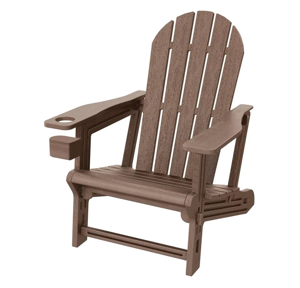 ML-DESIGN Gartenstuhl Adirondack Braun Kunststoff-Holzoptik - Bild 2