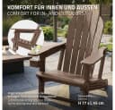 ML-DESIGN Gartenstuhl Adirondack Braun Kunststoff-Holzoptik Bild 4