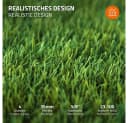 ECD Germany Kunstrasen Rasenteppich Grün Outdoor Wetterfest Bild 4