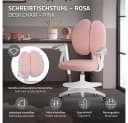 ML-DESIGN Kinder-Schreibtischstuhl Rosa Höhenverstellbar mit Armlehnen Bild 1