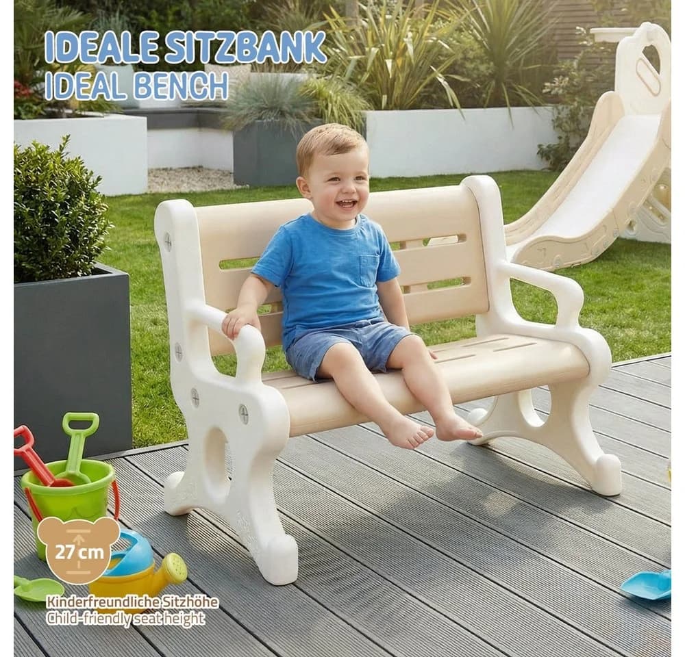 Joyz Kinderbank Braun-Weiß Kunststoff mit Armlehnen - Bild 5