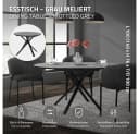 ML-DESIGN Ausziehbarer Esstisch Grau Meliert mit Stahlgestell Bild 1