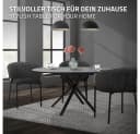 ML-DESIGN Ausziehbarer Esstisch Grau Meliert mit Stahlgestell Bild 5
