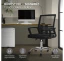 ML-DESIGN Bürostuhl Schwarz mit Netz-Rückenlehne & Armlehnen Bild 1