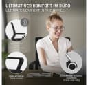 ML-DESIGN Bürostuhl Schwarz mit Netz-Rückenlehne & Armlehnen Bild 3