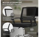 ML-DESIGN Bürostuhl Schwarz mit Netz-Rückenlehne & Armlehnen Bild 5