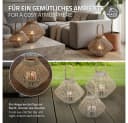 ECD Germany Kerzenlaterne Bambus Boho mit Henkel & Glas Bild 4