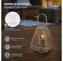 ECD Germany Bambus Laterne mit Henkel & Glas Bild 1