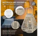 ECD Germany Bambus Laterne mit Henkel & Glas Bild 3