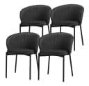 ML-DESIGN Polsterstuhl Esszimmerstuhl 4er Set Anthrazit mit Armlehne Bild 2