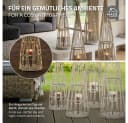 ECD Germany Bambus Laterne mit Kerzenglas & LED-Lichterkette Bild 4