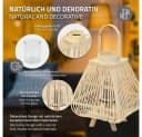 ECD Germany Bambus Laterne mit Henkel & Glas Bild 3