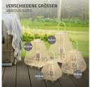 ECD Germany Bambus Laterne mit Henkel & Glas Bild 5