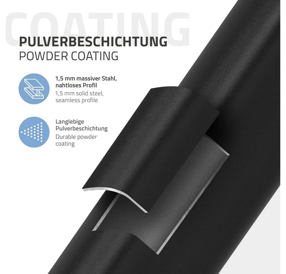 ML-DESIGN Tischbein Schwarz A-Design Stahl 2er Set - Bild 3