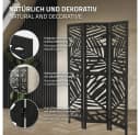 ML-DESIGN Paravent Raumteiler 3-teilig Schwarz Holz-Optik Bild 4