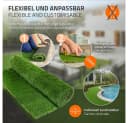 ECD Germany Kunstrasen Rasenteppich Grün 1m² Wetterfest Bild 5