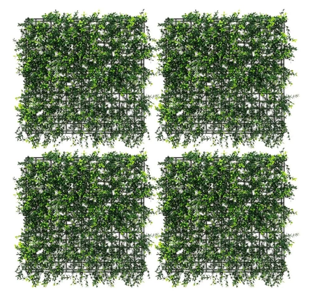 ECD Germany Künstliche Pflanzenwand 4er Set 50x50 cm Grün - Bild 2