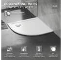 LuxeBath Duschwanne 80x80 cm Weiß Hochglanz SMC mit Siphon Bild 1