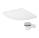 LuxeBath Duschwanne 80x80 cm Weiß Hochglanz SMC mit Siphon Bild 2