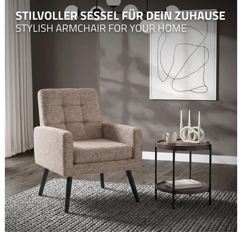 ML-DESIGN Loungesessel Braun mit Armlehnen - Bild 5